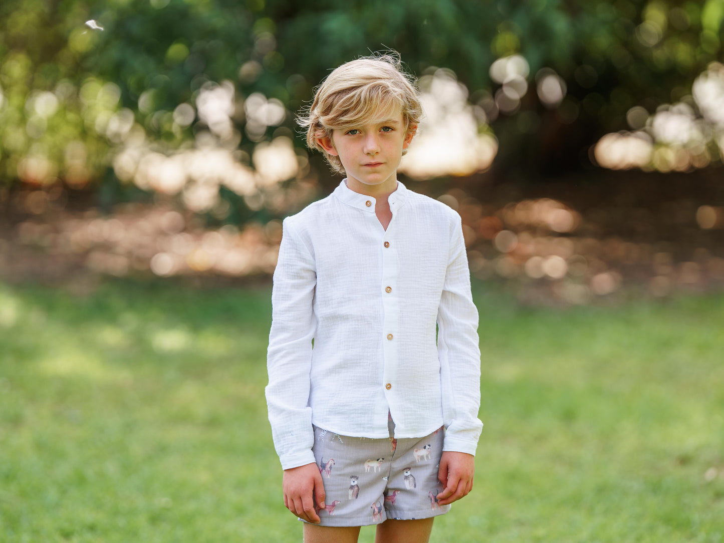 Camisa cuello mao bambula blanca