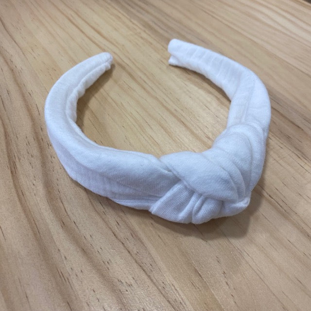 Diadema Nudo Bambula Blanca