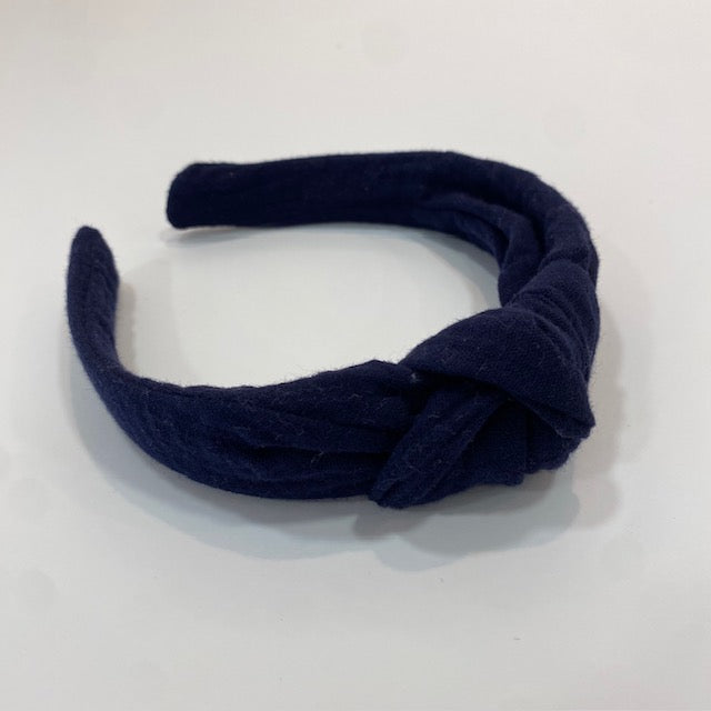 Diadema Nudo Bambula Azul marino