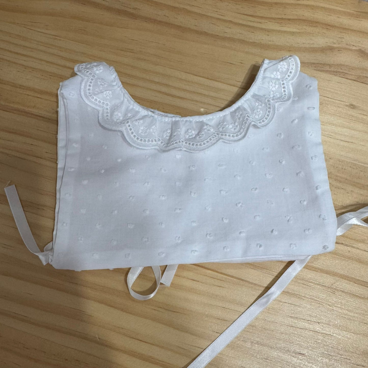 Babero/cuerpo plumeti con cuello