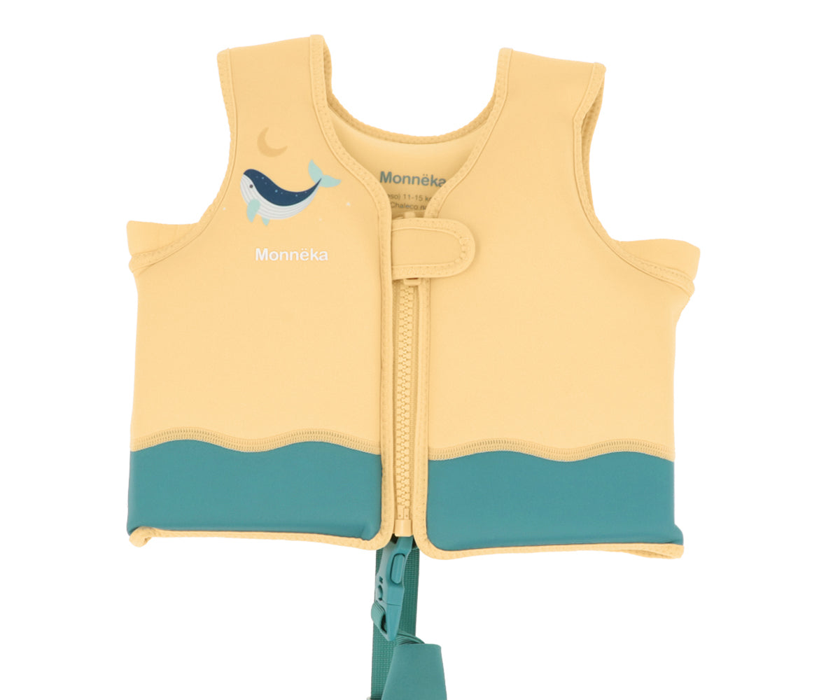 Chaleco de flotación Ballena verde 2-3 años