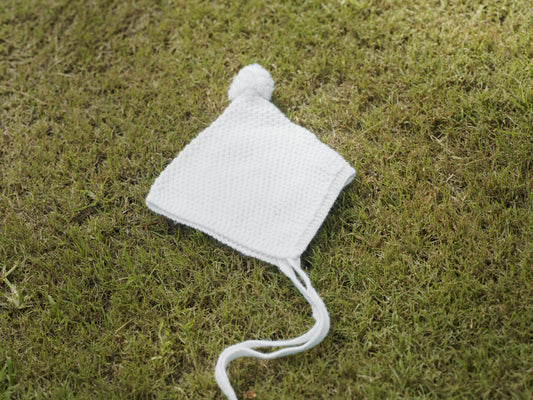 Capota Gnomo con pompón Blanco