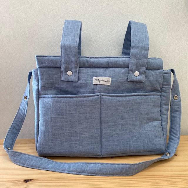 Bolsa de carro lino azul