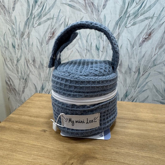 Guardachupete waffle azul