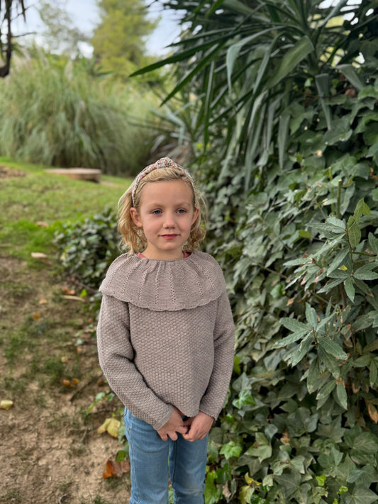 Rebeca / Jersey con cuello Piedra