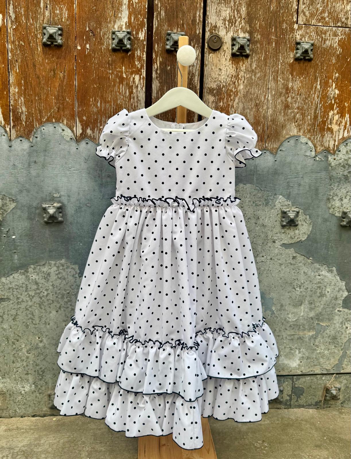 Traje de flamenca lunar negro