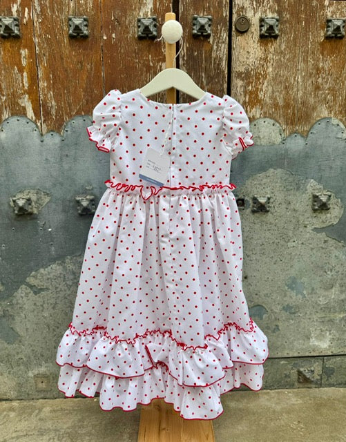 Traje de flamenca lunar rojo