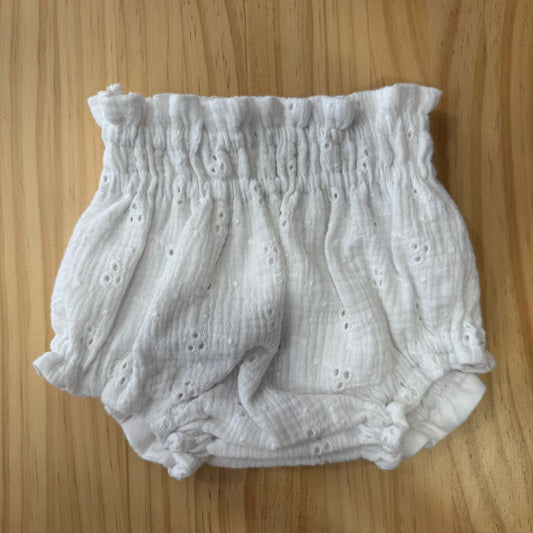 Cubrepañal Bambula Blanca perforada
