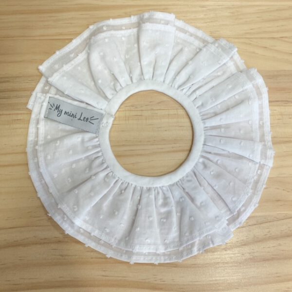 Cuello de Plumeti Blanco Doble
