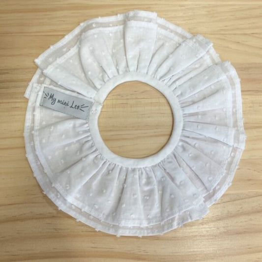 Cuello de Plumeti Blanco Doble